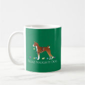 Basenji Feliz Naughty Dog Kerstmis Koffiemok (Links)