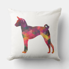 Basenji Geometric Pattern Silhouette Multi Kussen