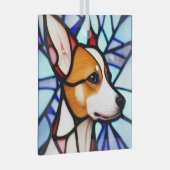 Basenji "Glas in lood" Glas Ornament (Voorkant Rechts)
