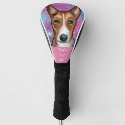Basenji    golfheadcover (Voorkant)