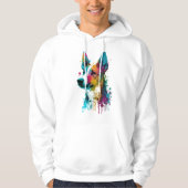 Basenji - Graffiti Neon Ink Splash Hoodie (Voorkant)