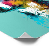 Basenji - Graffiti Neon Ink Splash Poster (Hoek)