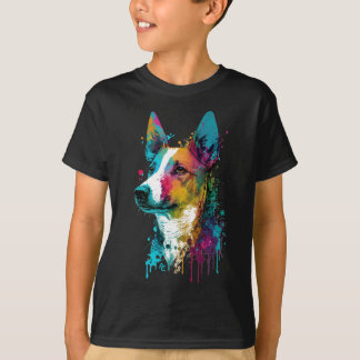 Basenji - Graffiti Neon Ink Splash T-shirt