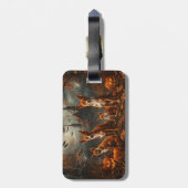 Basenji Halloween Nacht Doggy Delight Bagagelabel (Achterkant verticaal)