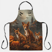 Basenji Halloween Nacht Doggy Delight Schort (Voorkant)