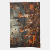 Basenji Halloween Nacht Doggy Delight Theedoek (Verticaal)