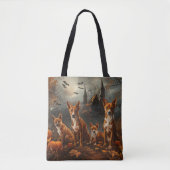 Basenji Halloween Nacht Doggy Delight Tote Bag (Voorkant)