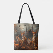 Basenji Halloween Nacht Doggy Delight Tote Bag (Achterkant)
