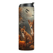 Basenji Halloween Nacht Hond Delight Thermosbeker (Gedraaid links)