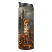 Basenji Halloween Nacht Hond Delight Thermosbeker (Geroteerd rechts)