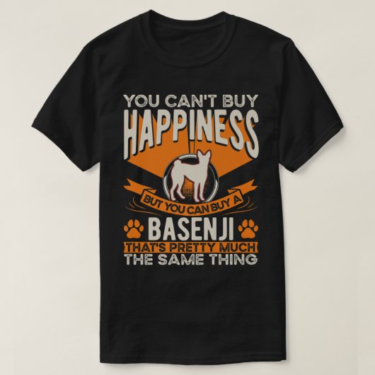 Basenji Happiness Congo Terrier Basenji Premium T-shirt (Design voorkant)