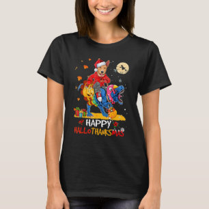 Basenji Happy Hanksmas Halloween Thanksgivin T-shirt