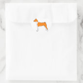 Basenji-hart Hart Sticker (Tas)
