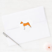 Basenji-hart Hart Sticker (Envelop)
