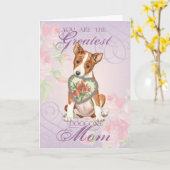 Basenji Heart mama Kaart (Gele Bloem)
