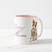 Basenji Heart mama Tweekleurige Koffiemok (Voorkant rechts)