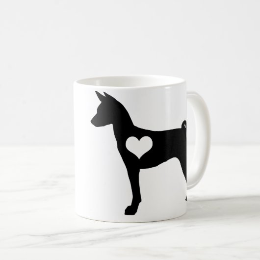 Basenji Heart Mok (Voorkant rechts)