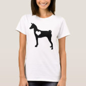 Basenji Heart T-Shirt (Voorkant)