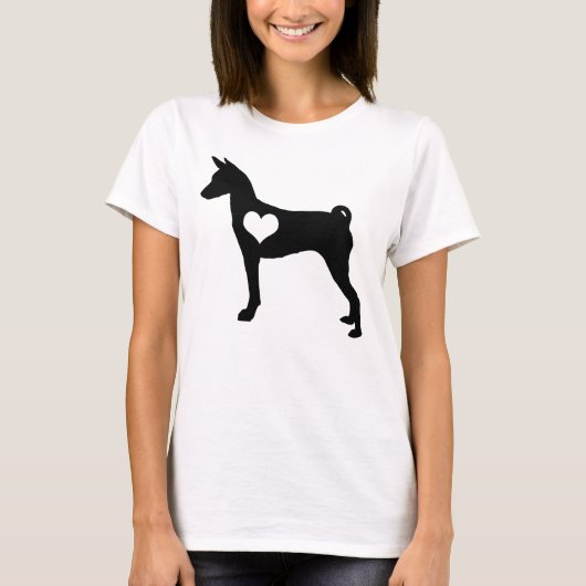 Basenji Heart T-Shirt (Voorkant)