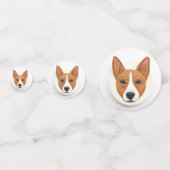 Basenji Hond 3D Geïnspireerd Confetti (Achterkanten)
