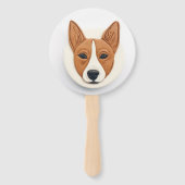 Basenji Hond 3D Geïnspireerd Handwaaier (Voorkant)