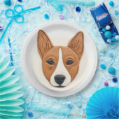 Basenji Hond 3D Geïnspireerd Papieren Bordje (Feest)