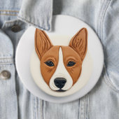 Basenji-hond 3D-geïnspireerd Ronde Button 6,0 Cm (In situ)