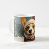 Basenji-hond achtbaan Kerstmis Koffiemok (Voorkant links)