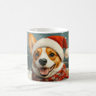 Basenji-hond achtbaan Kerstmis Koffiemok
