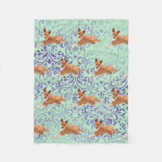 Basenji hond  fleece deken (Voorkant)