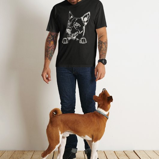 Basenji-hond Geschetste kop T-shirt