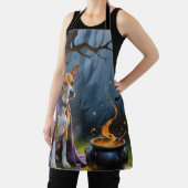 Basenji Hond grillig Halloween schilderij Schort (Insitu)