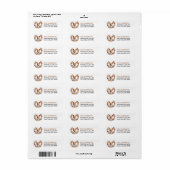 Basenji-hond herfstkrans etiket (Full Sheet)