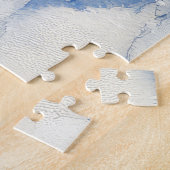 Basenji Hond in Sledge Laat het Sneeuw Kerstmis Legpuzzel (Zijkant)