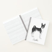 Basenji-hond in zwart en wit met aangepaste naam notitieboek (Binnen)