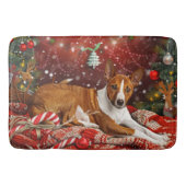 Basenji Hond Kerstfeest Badmat (Voorkant)