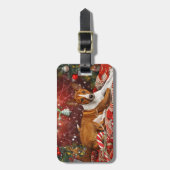 Basenji Hond Kerstfeest Bagagelabel (Voorkant verticaal)