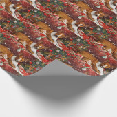 Basenji Hond Kerstfeest Cadeaupapier (Hoek)