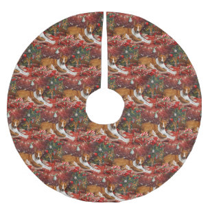 Basenji Hond Kerstfeest Kerstboom Rok