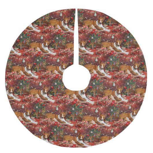 Basenji Hond Kerstfeest Kerstboom Rok (Voorkant)
