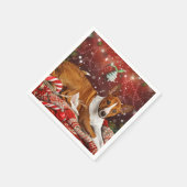 Basenji Hond Kerstfeest Servet (Hoek)