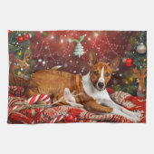 Basenji Hond Kerstfeest Theedoek