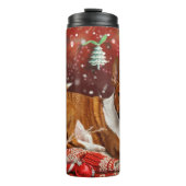 Basenji Hond Kerstfeest Thermosbeker (Voorkant)