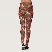 Basenji-hond Kerstmis Festiviteit Leggings (Achterkant)