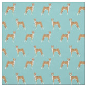 Basenji hond lichtblauw stof (Swatch)