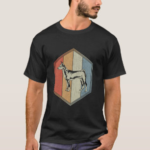 Basenji Hond Met Noodlijdend Ontwerp Retro Basenji T-shirt