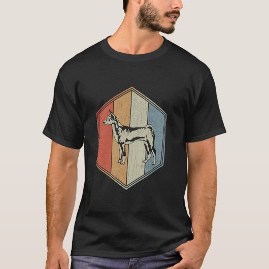 Basenji Hond Met Noodlijdend Ontwerp Retro Basenji T-shirt (Voorkant)