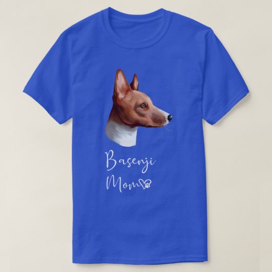 Basenji-hond Moeder Cute Puppy-hondeneigenaar  T-shirt (Design voorkant)