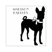 Basenji-hond Puppy Rubberstempel (Afrduk)