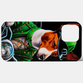 Basenji-hond rijdt op fiets St. Patrick's Day Case-Mate iPhone Case (Achterkant (horizontaal))